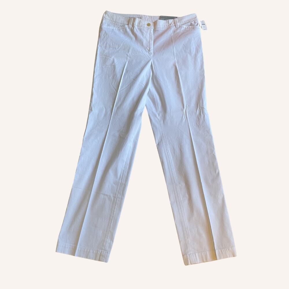 TALBOTS 14 long Straight-Leg Chino pants NWT white retail $89.50